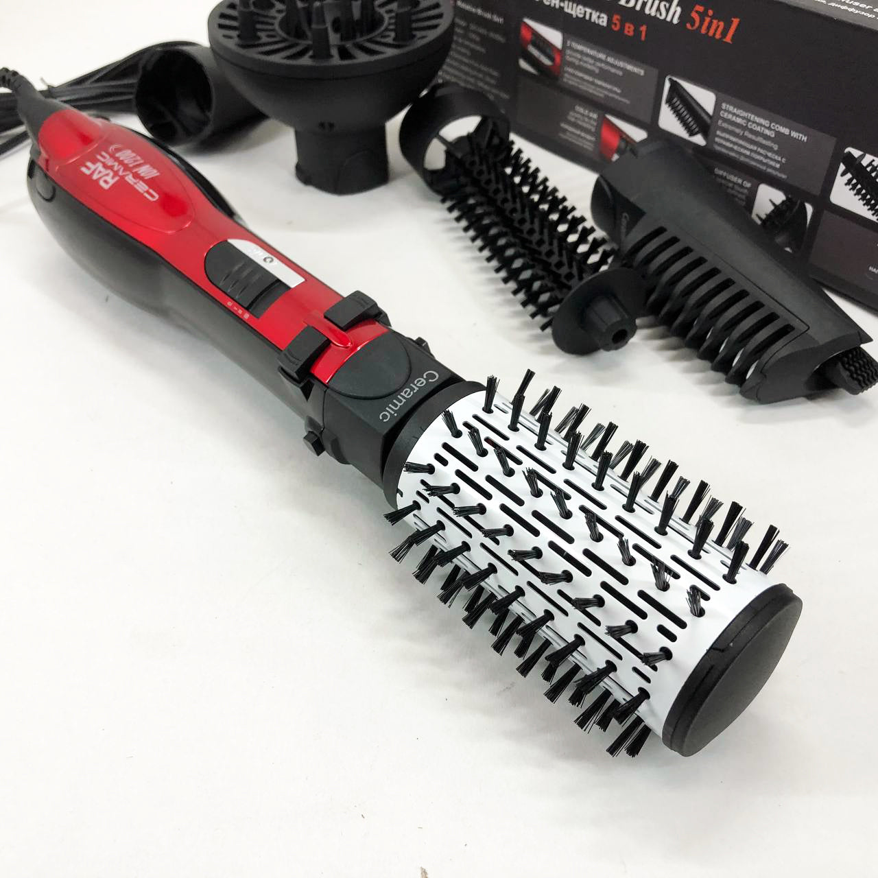 Фен стайлер RAF R.416 5в1 щетка расческа для сушки укладки волос 1200 Вт