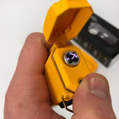 Фонарик-зажигалка армейская MULTIFUNCTIONAL D51-COB электроимпульсная аккумуляторная. Цвет: желтый