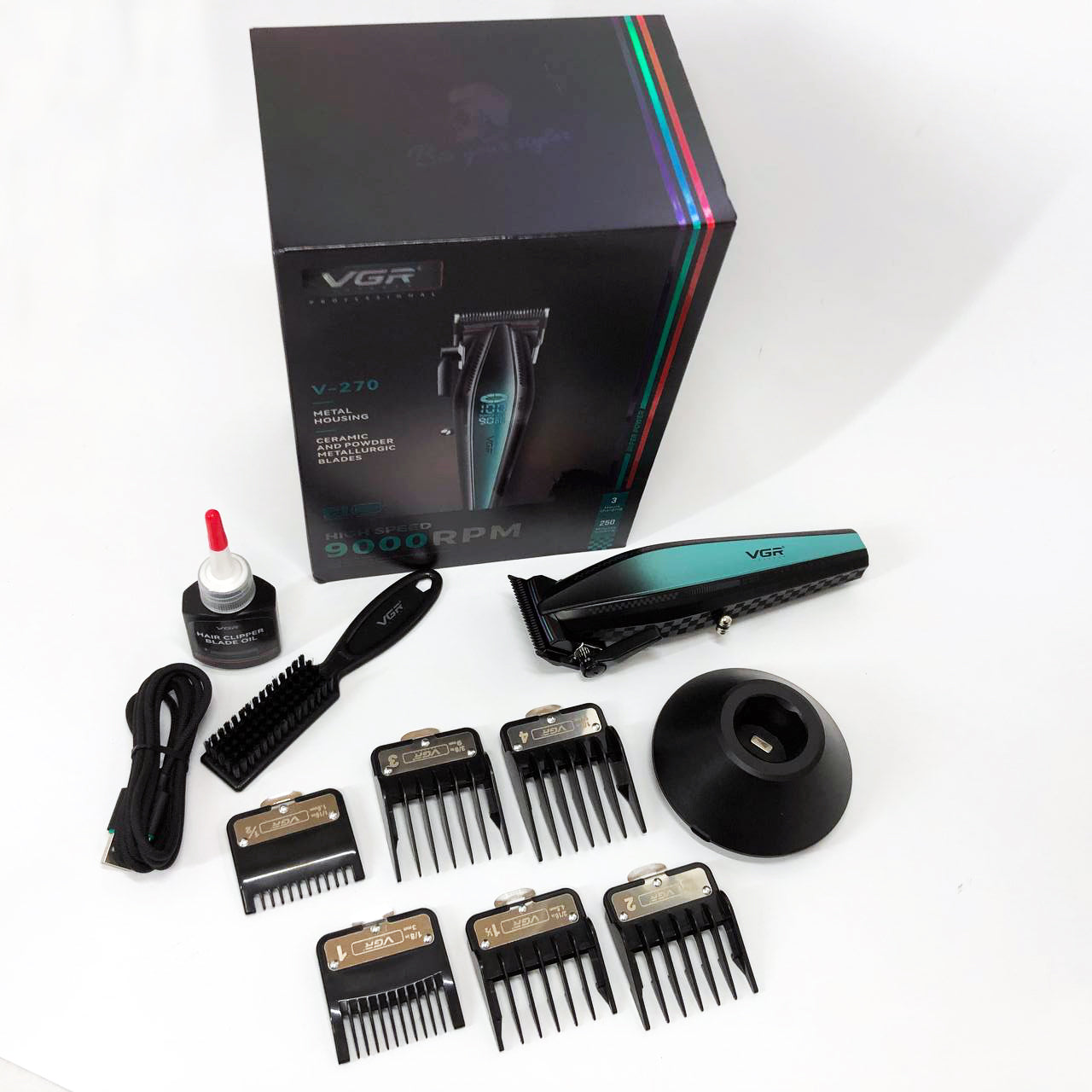 Аккумуляторная машинка для стрижки VGR V-270