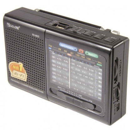 Портативна стовпчик радіо MP3 USB Golon RX-6622. Колір: чорний 