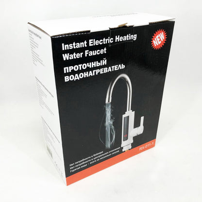 Водонагреватель проточный Delimano RX-0111c LCD дисплеем 3 кВт Кран электрический нижнее подключение