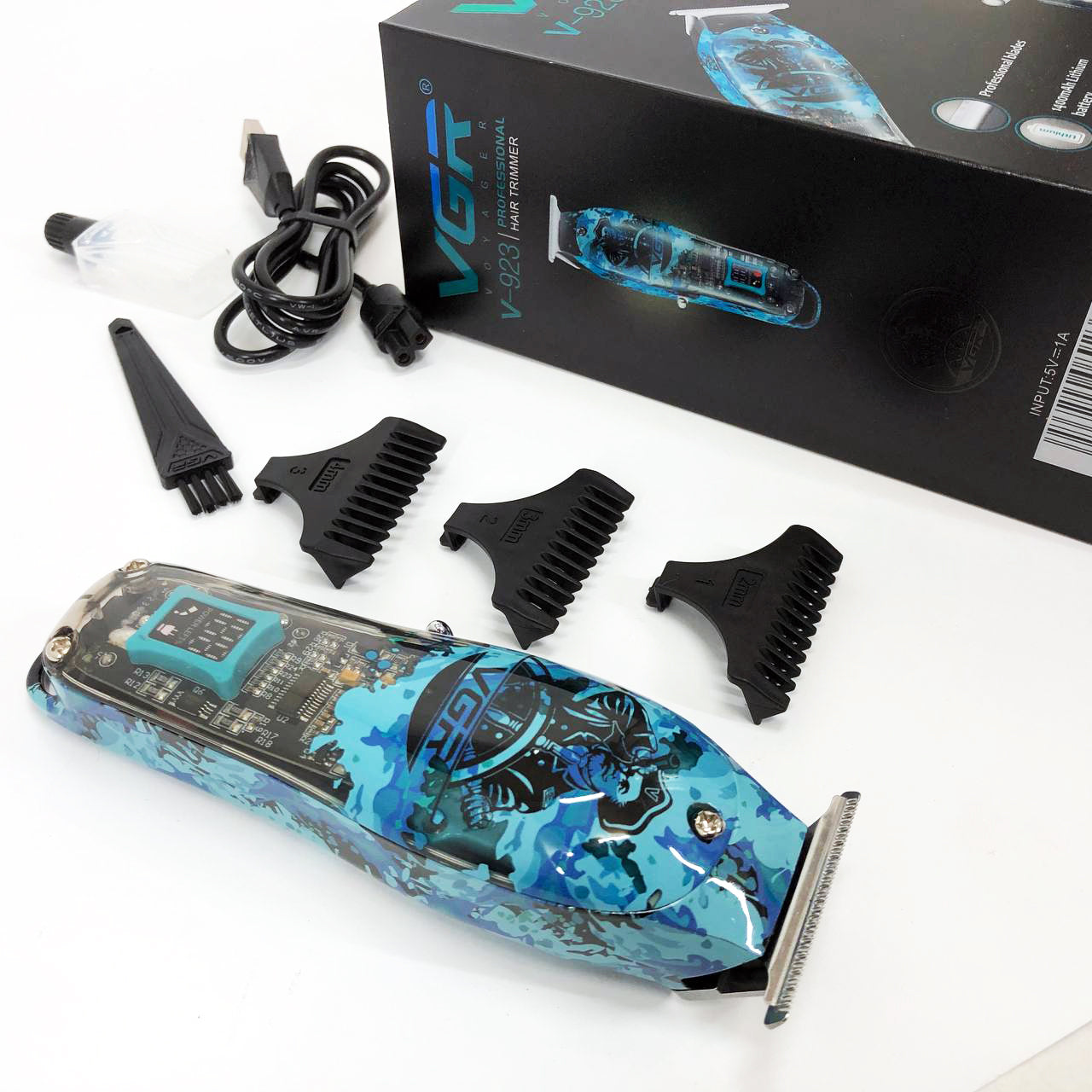 Триммер для волос и бороды профессиональный VGR V-923 аккумуляторный с LED-индикатором
