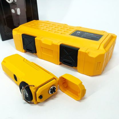 Фонарик-зажигалка армейская MULTIFUNCTIONAL D51-COB электроимпульсная аккумуляторная. Цвет: желтый