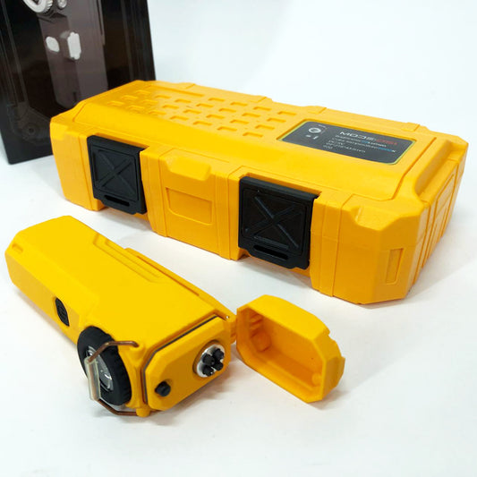 Фонарик-зажигалка армейская MULTIFUNCTIONAL D51-COB электроимпульсная аккумуляторная. Цвет: желтый