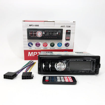 Автомагнитола MP3 1095/7336 BT ISO со съемной панелью 1DIN 4х50Вт, Автомобильная магнитола стерео звук