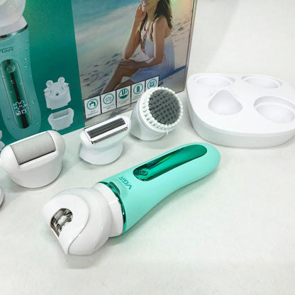 Эпилятор VGR 5 в 1 V-751, 5 насадок. Цвет: зеленый