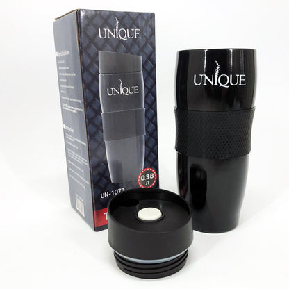 Термокружка UNIQUE UN-1073 0.38 л, Термос для питьевой воды туристический. Цвет: черный