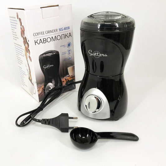 Кофемолка Suntera SCG-601B 200 Вт, кофемолка мощная, кофемолка електрична, измельчитель кофейных зерен