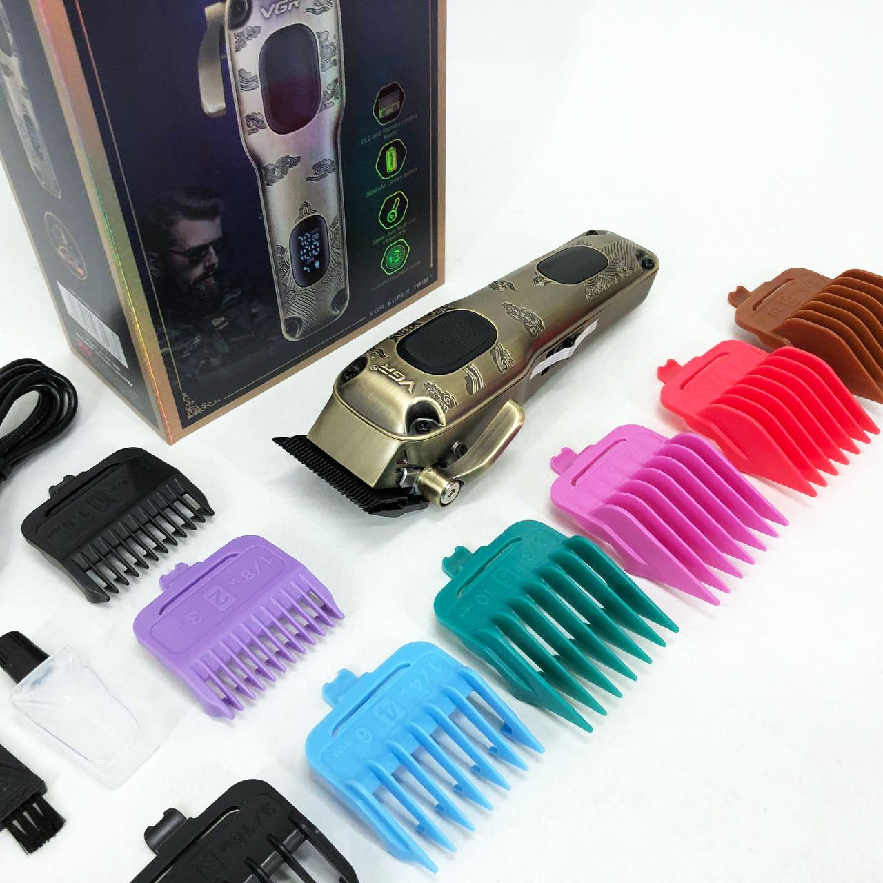 Аккумуляторная машинка для стрижки VGR V-027