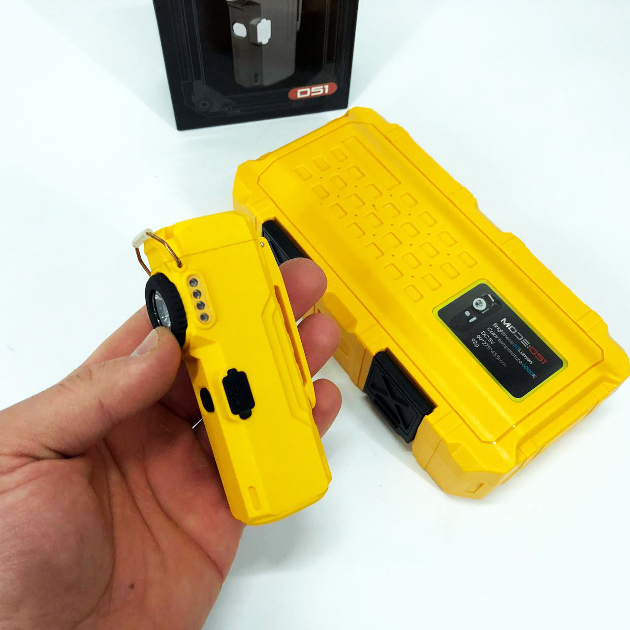 Фонарик-зажигалка армейская MULTIFUNCTIONAL D51-COB электроимпульсная аккумуляторная. Цвет: желтый