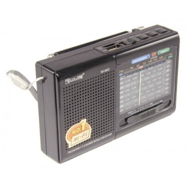Портативна стовпчик радіо MP3 USB Golon RX-6622. Колір: чорний 