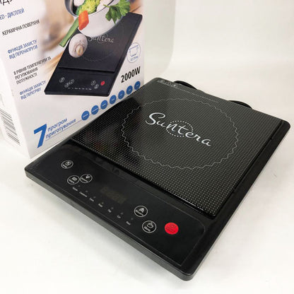Электроплитка Suntera ICD-1009 2000 Вт индукционная плита мини, плита инфракрасная, сенсорные электроплиты