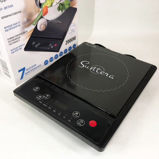 Электроплитка Suntera ICD-1009 2000 Вт индукционная плита мини, плита инфракрасная, сенсорные электроплиты