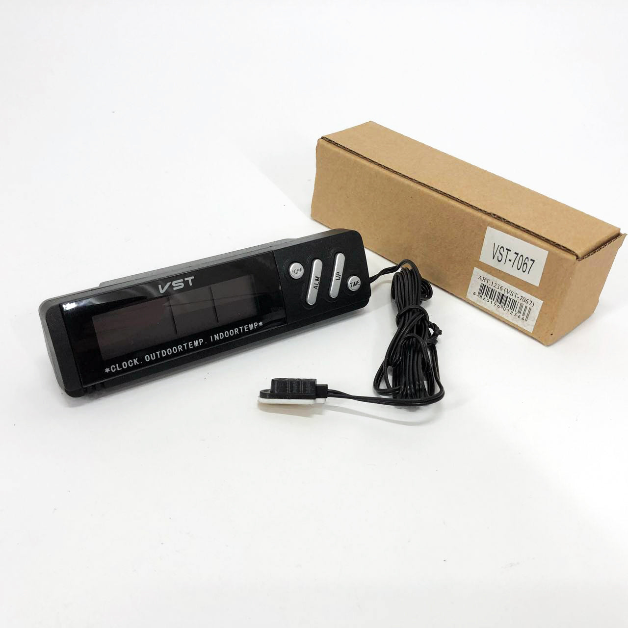 Часы с внутренним и наружным датчиком температуры VST-7067, Часы электронные с яркими цифрами настольные