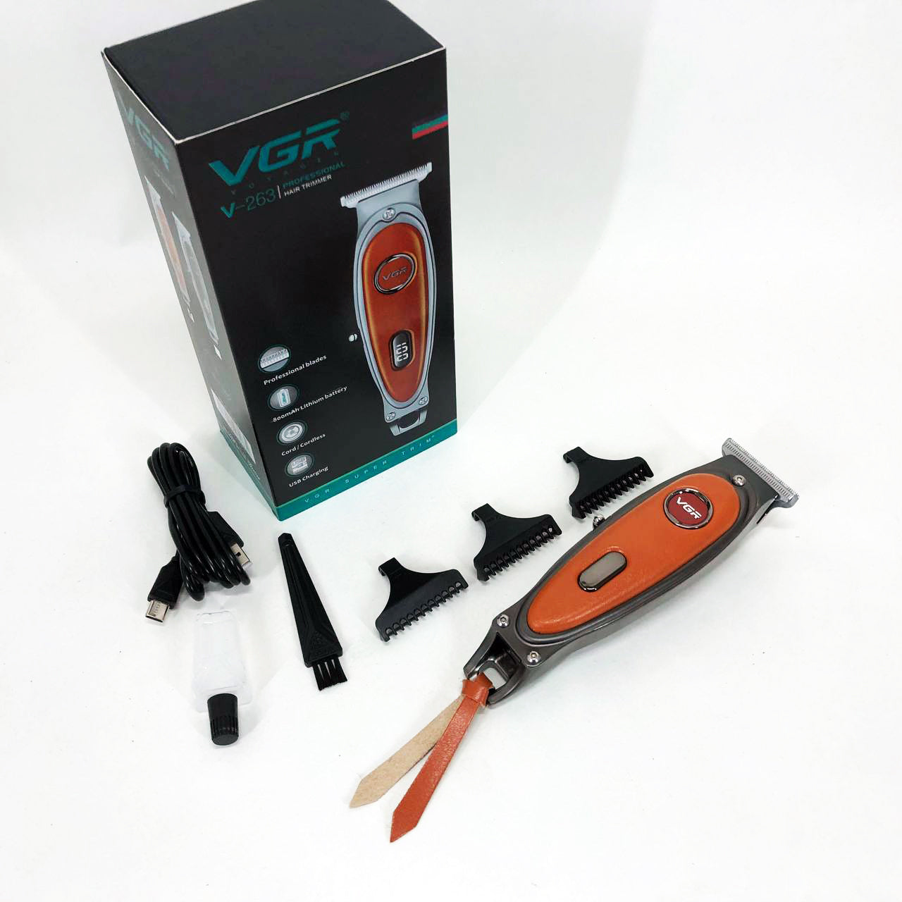 Триммер VGR V-263 BLACK. Цвет: оранжевый