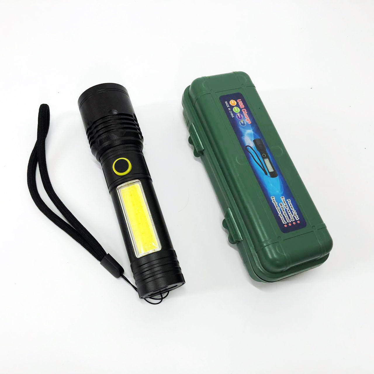 Фонарик BN-537-TG+COB (White+red), Тактичный фонарь ручной, Топ-фонарик, Фонарик полис