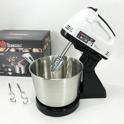 Миксер стационарный с металлической чашей Domotec R6637W Кухонный электрический на 250 Вт 7 скоростей