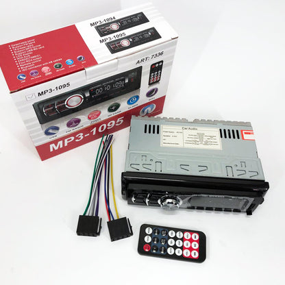 Автомагнитола MP3 1095/7336 BT ISO со съемной панелью 1DIN 4х50Вт, Автомобильная магнитола стерео звук