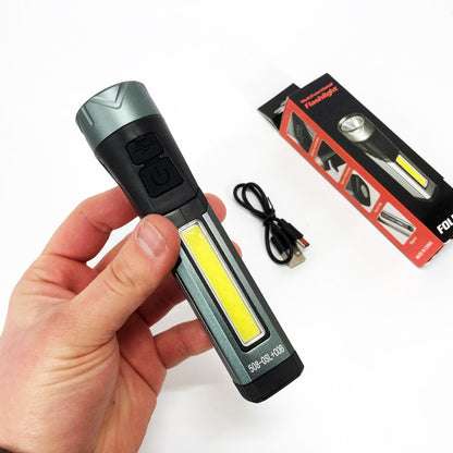 Фонарь карманный поворотный Police 508-OSL+COB, встроенным аккумулятором, магнитом и 7 режимами