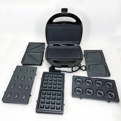 Мультипекарь 6в1 со съемными формами Domotec MS-7706, сендвичница 4в1, домашний гриль для шаурмы