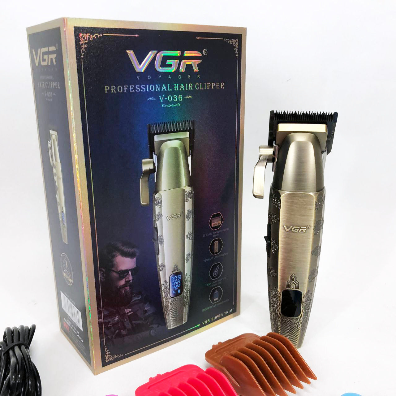 Аккумуляторная машинка для стрижки VGR V-036