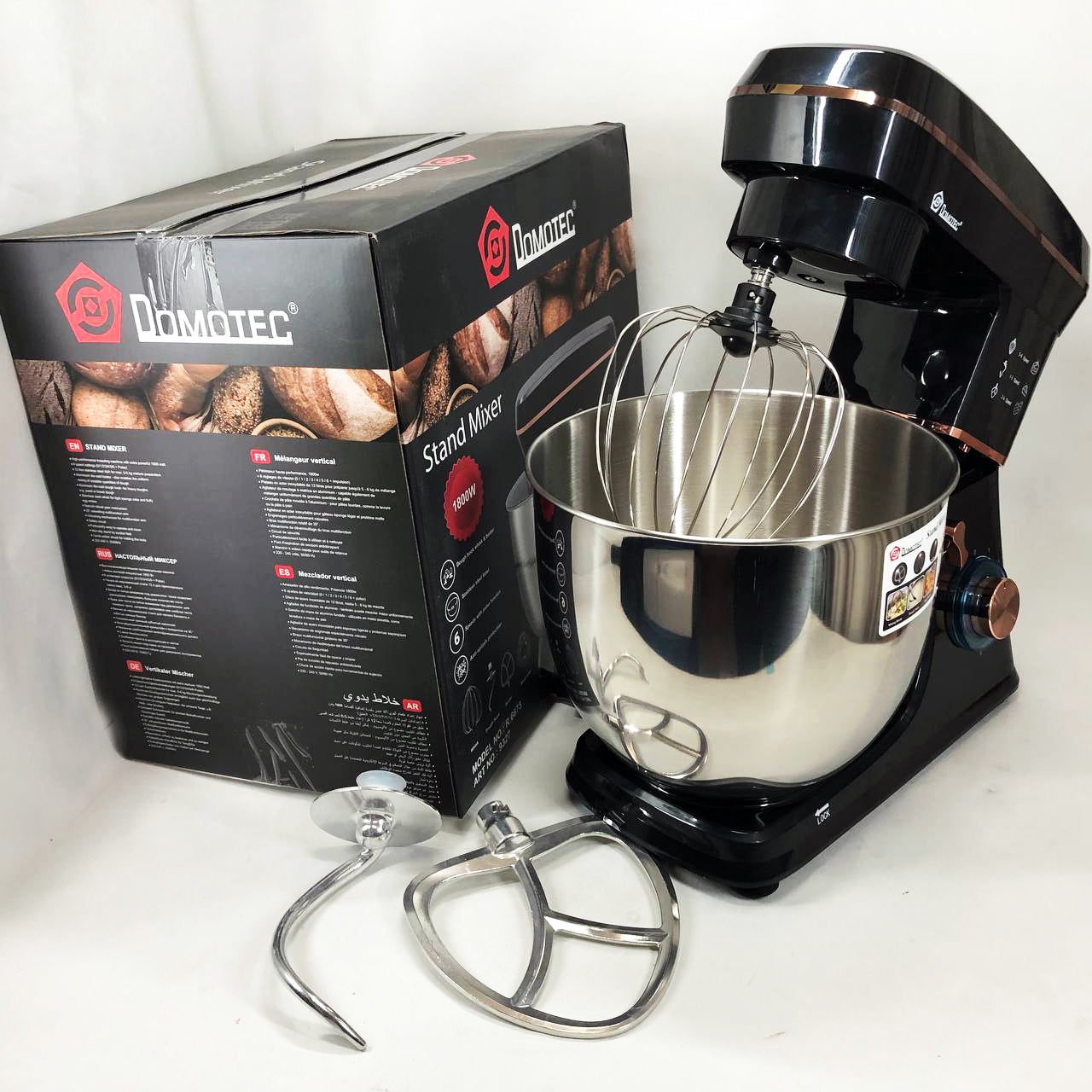 Настольный миксер-тестомес планетарный Domotec R 6673 12 л, Планетарный комбайн Стационарный для дома