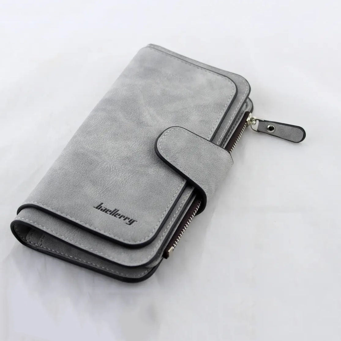 Клатч портмоне кошелек Baellerry N2341, кошелек женский маленький кожзаменитель. Цвет: серый