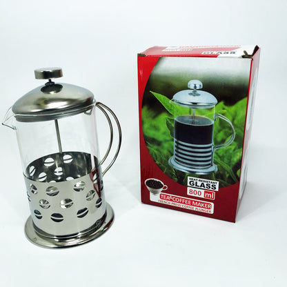 Заварник френч-пресс Unique UN-1153 0.8 л, Стильный стеклянный заварочный чайник, Заварник для трав
