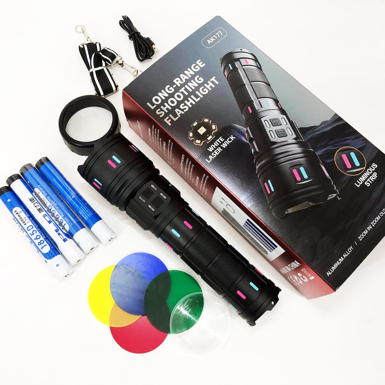 Фонарь AK177-WHITE LASER LED PM60-TG, Топ-фонарик фонарик светодиодный аккумуляторний портативный