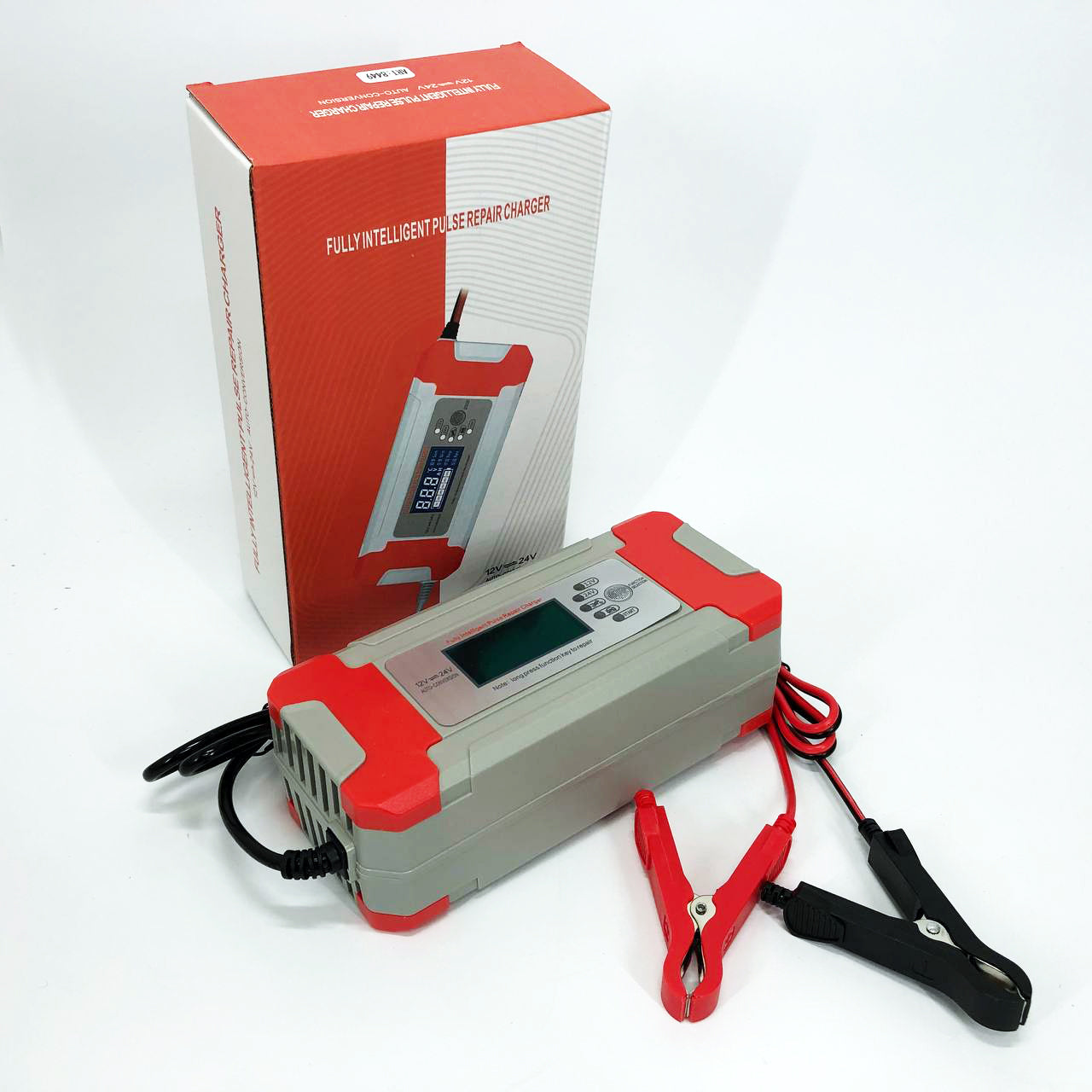 Импульсное зарядное устройство (12V 8A / 24V 4A) для легковых и грузовых авто