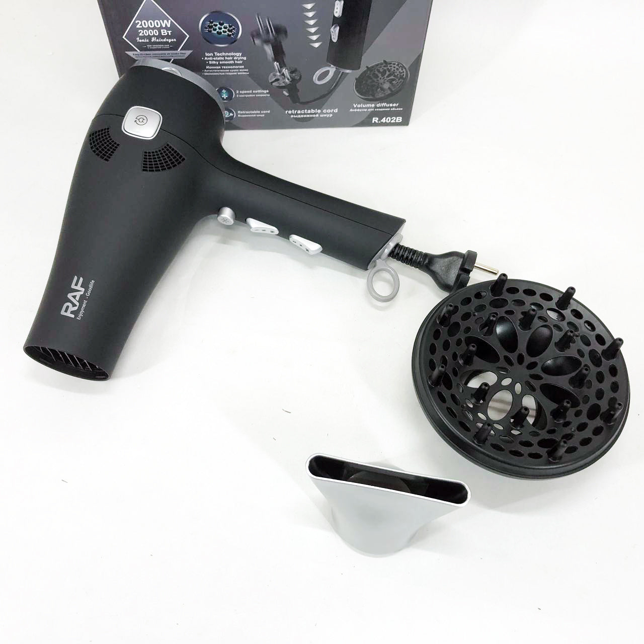 Фен для волос RAF R.402B 2400 Вт