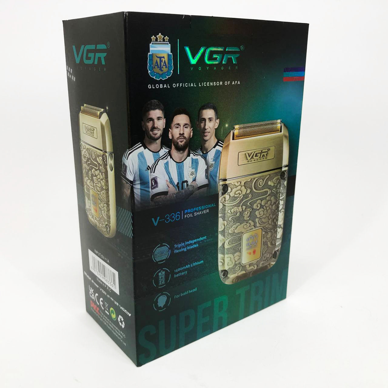 Электробритва-шейвер VGR V-336 LED Display мужская профессиональная для сухого и влажного бритья металлическая