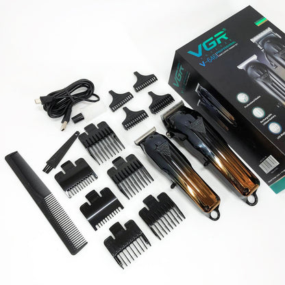 Комплект VGR 2 в 1 V-646 аккумуляторная машинка для стрижки и триммер
