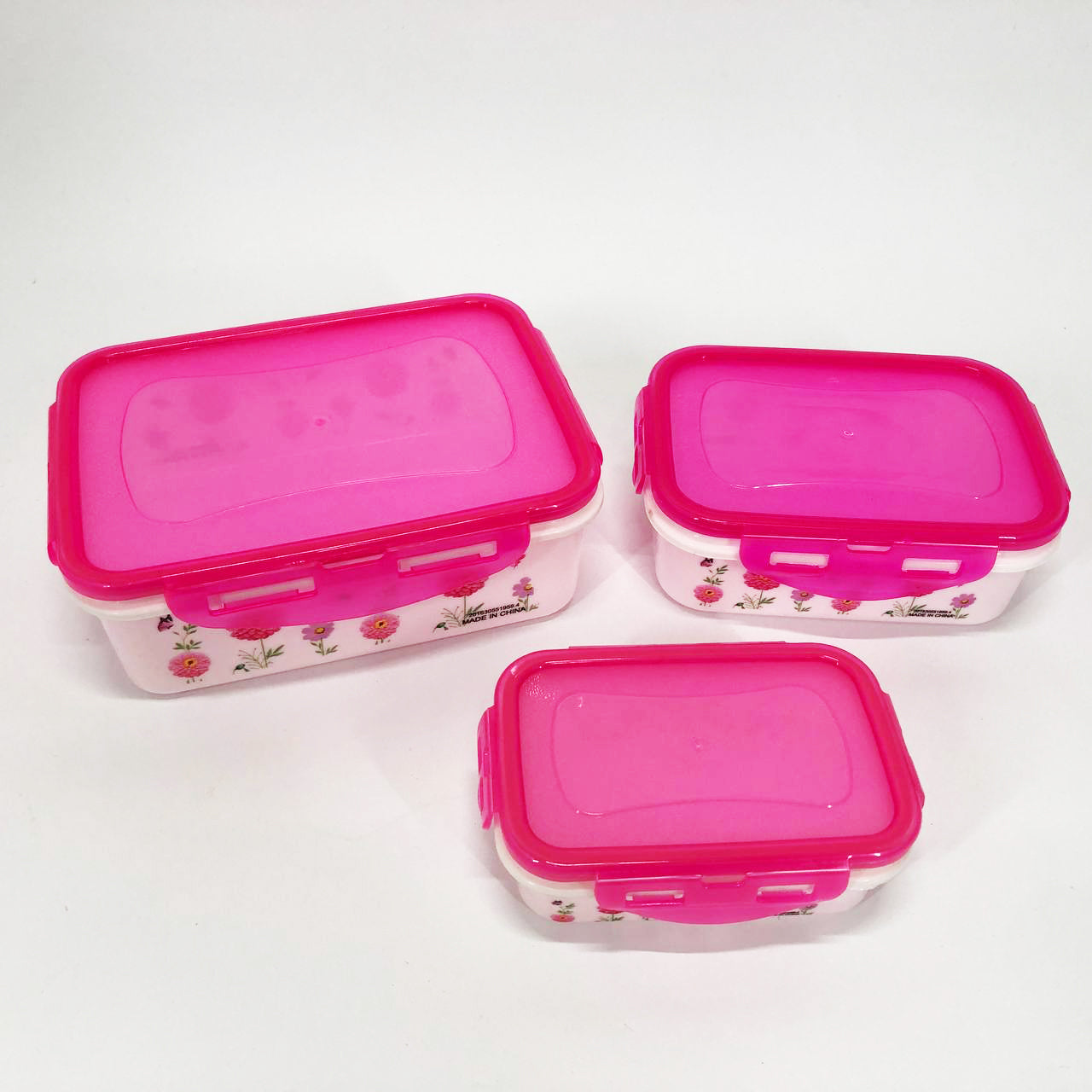 Набор пластиковых судков UNIQUE UN-1511. Цвет: розовый