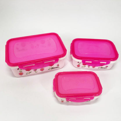 Набор пластиковых судков UNIQUE UN-1511. Цвет: розовый