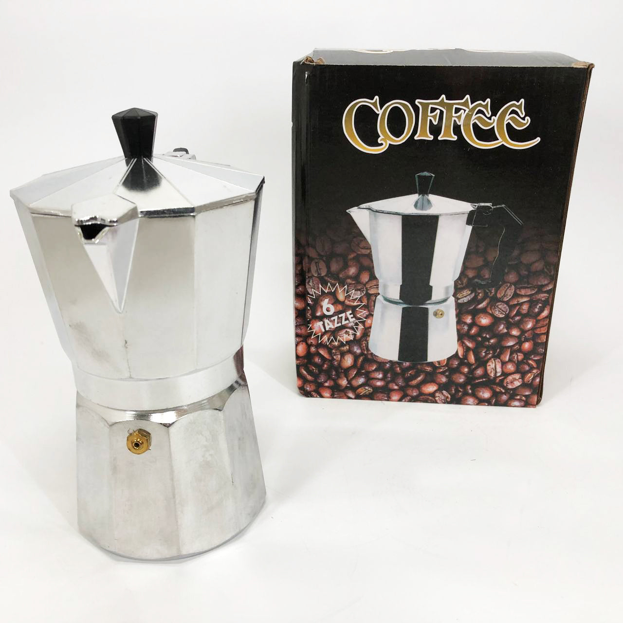 Кофеварка гейзерная из нержавеющей стали UNIQUE UN-1912 270 мл, Гейзерная кофеварка 3 чашки