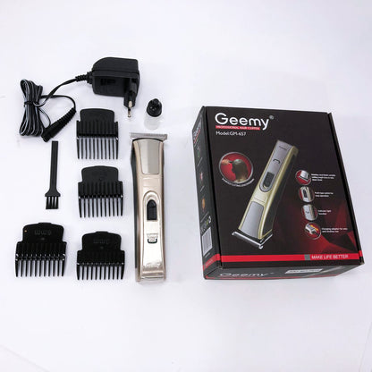 Машинка для стрижки Gemei GM-657 беспроводная с комплектом насадок, Парикмахерские машинки