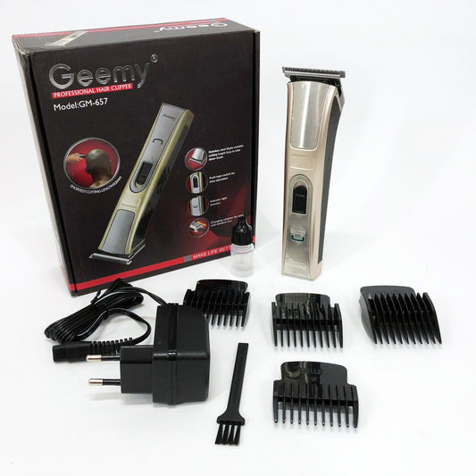 Машинка для стрижки Gemei GM-657 беспроводная с комплектом насадок, Парикмахерские машинки