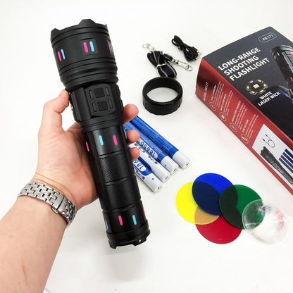 Фонарь AK177-WHITE LASER LED PM60-TG, Топ-фонарик фонарик светодиодный аккумуляторний портативный