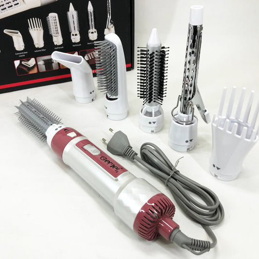 Фен для волос стайлер с насадками Gemei GM-4836 7 в 1, Фен-стайлер с различными насадками