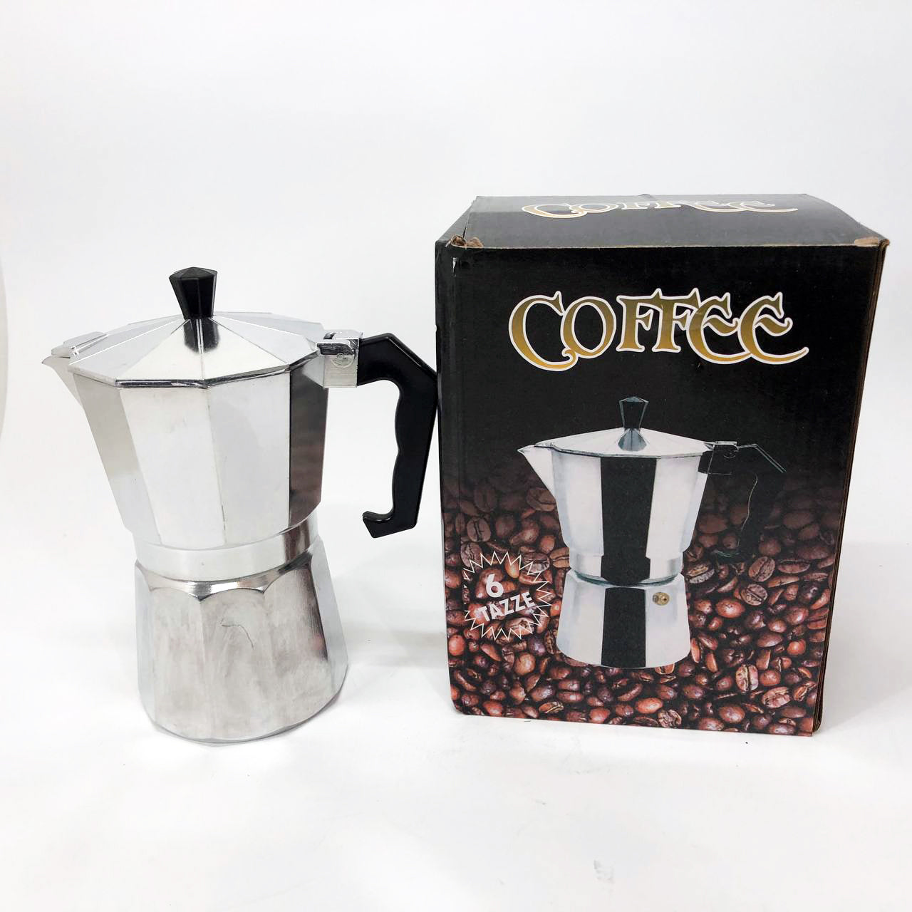 Кофеварка гейзерная из нержавеющей стали UNIQUE UN-1912 270 мл, Гейзерная кофеварка 3 чашки