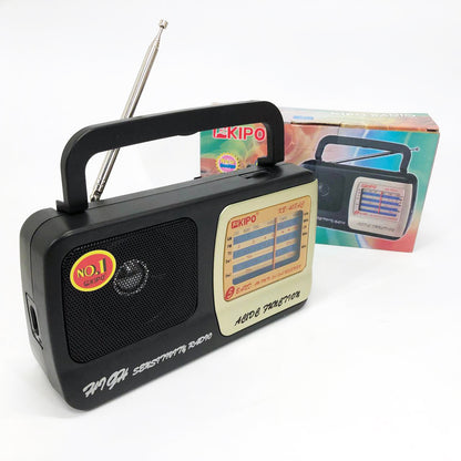 Радиоприёмник KIPO KB-408 AC мощный радио FM c usb питание от батарейки R20 или от сети