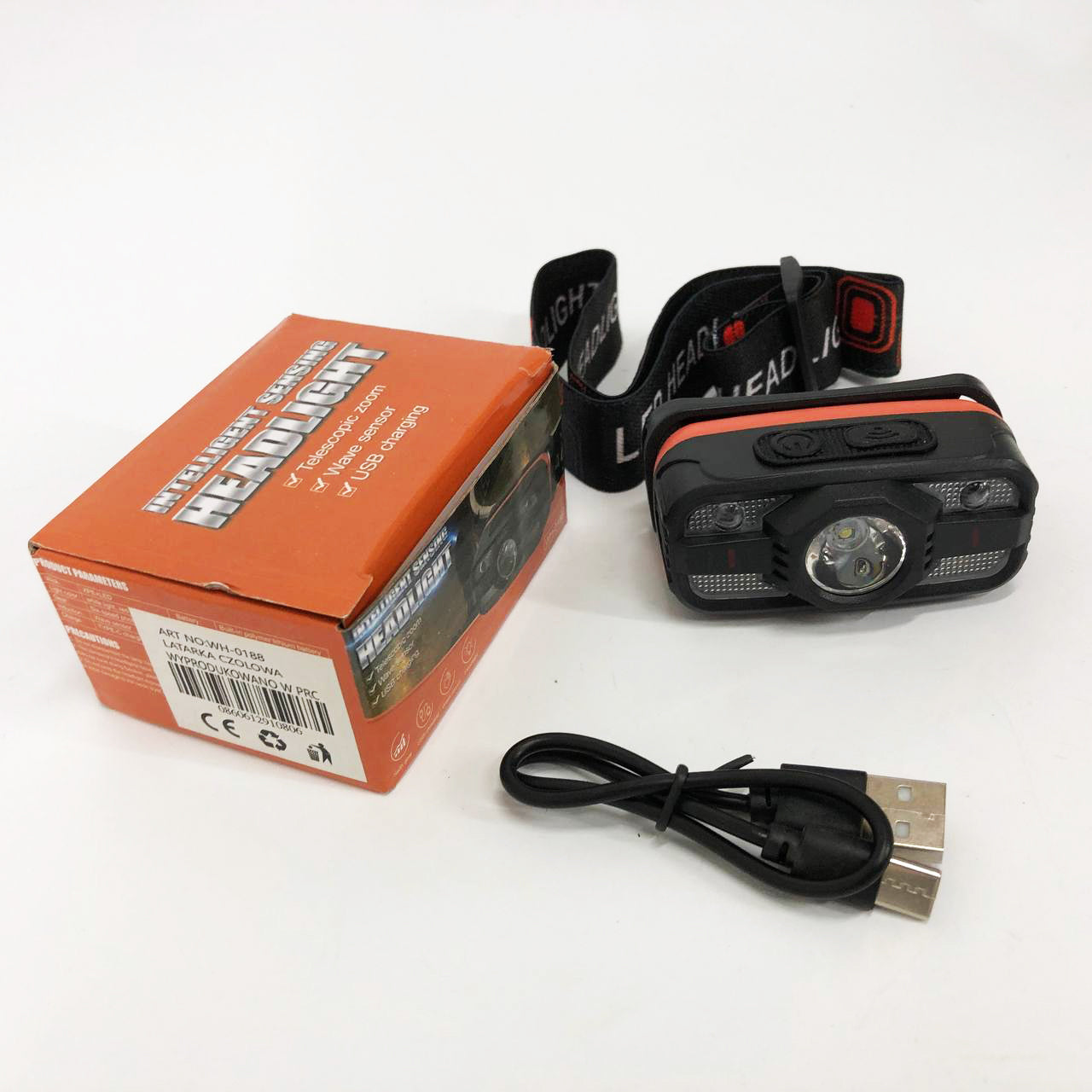 Налобный фонарь WH-0188, XPE+SMD, Налобный фонарь для туризма рыбалки и охоты, Налобная лампа