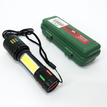 Фонарик 623-TG+COB, Переносной ручной мощный фонарь, Портативный светодиодный фонарь с зарядкой