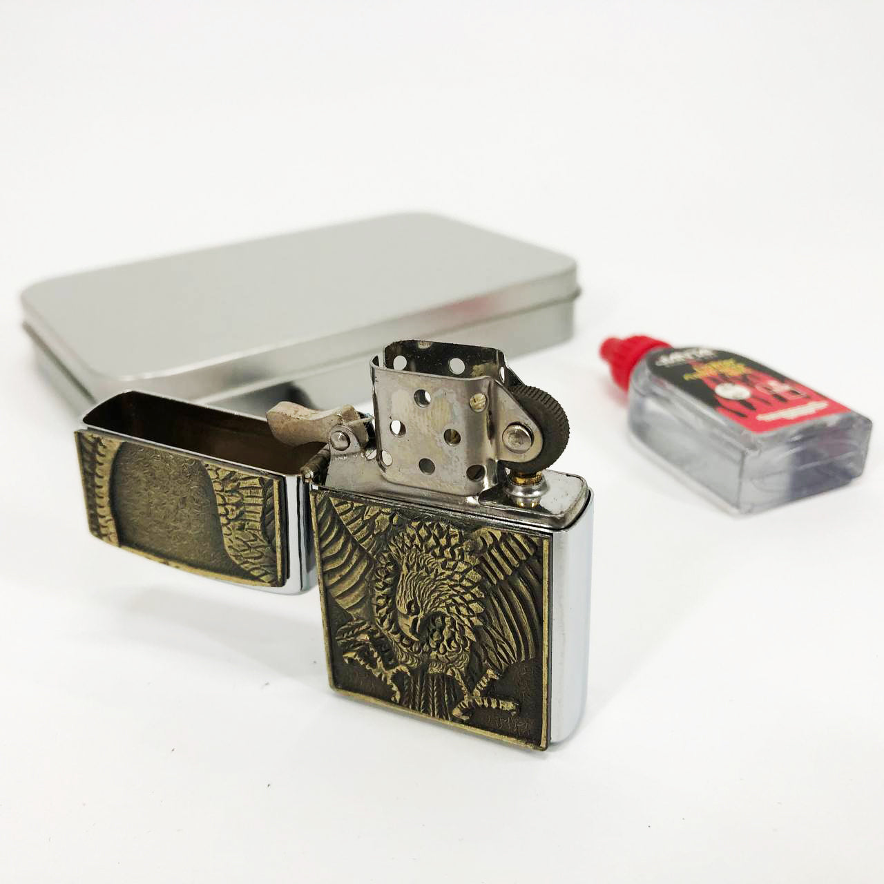 Зажигалка бензиновая в подарочной коробке N13, подарочные прикольные зажигалки, подарок зажигалка парню
