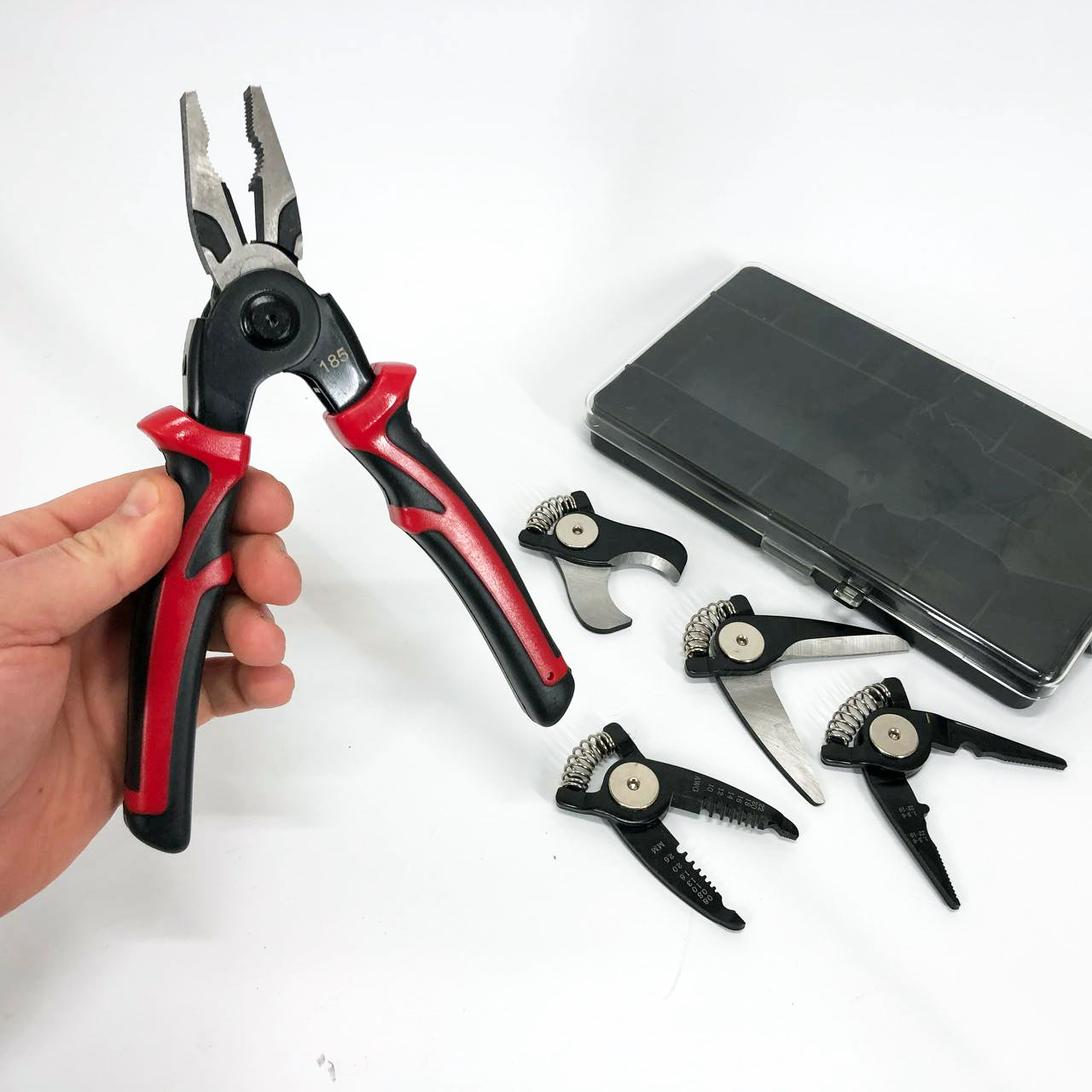 Багатофункціональний набір швидкозмінних інструментів 5 в 1 (плоскогубці, зачищення ізоляції, щипці обтискні)