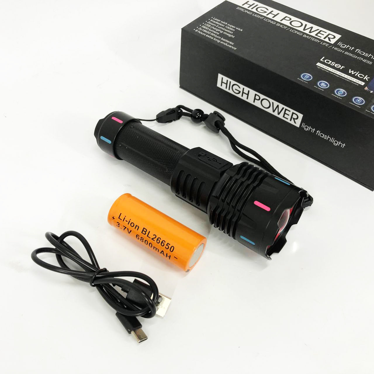 Фонарь X-BALOG FLUORESCENCE G671/G25 PM30-TG, Сверхмощный фонарик, Яркий фонарик, Качественный фонарик