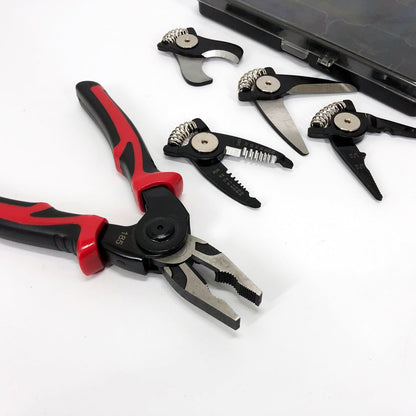 Багатофункціональний набір швидкозмінних інструментів 5 в 1 (плоскогубці, зачищення ізоляції, щипці обтискні)