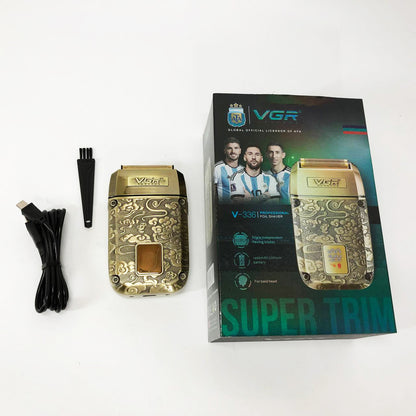 Электробритва-шейвер VGR V-336 LED Display мужская профессиональная для сухого и влажного бритья металлическая