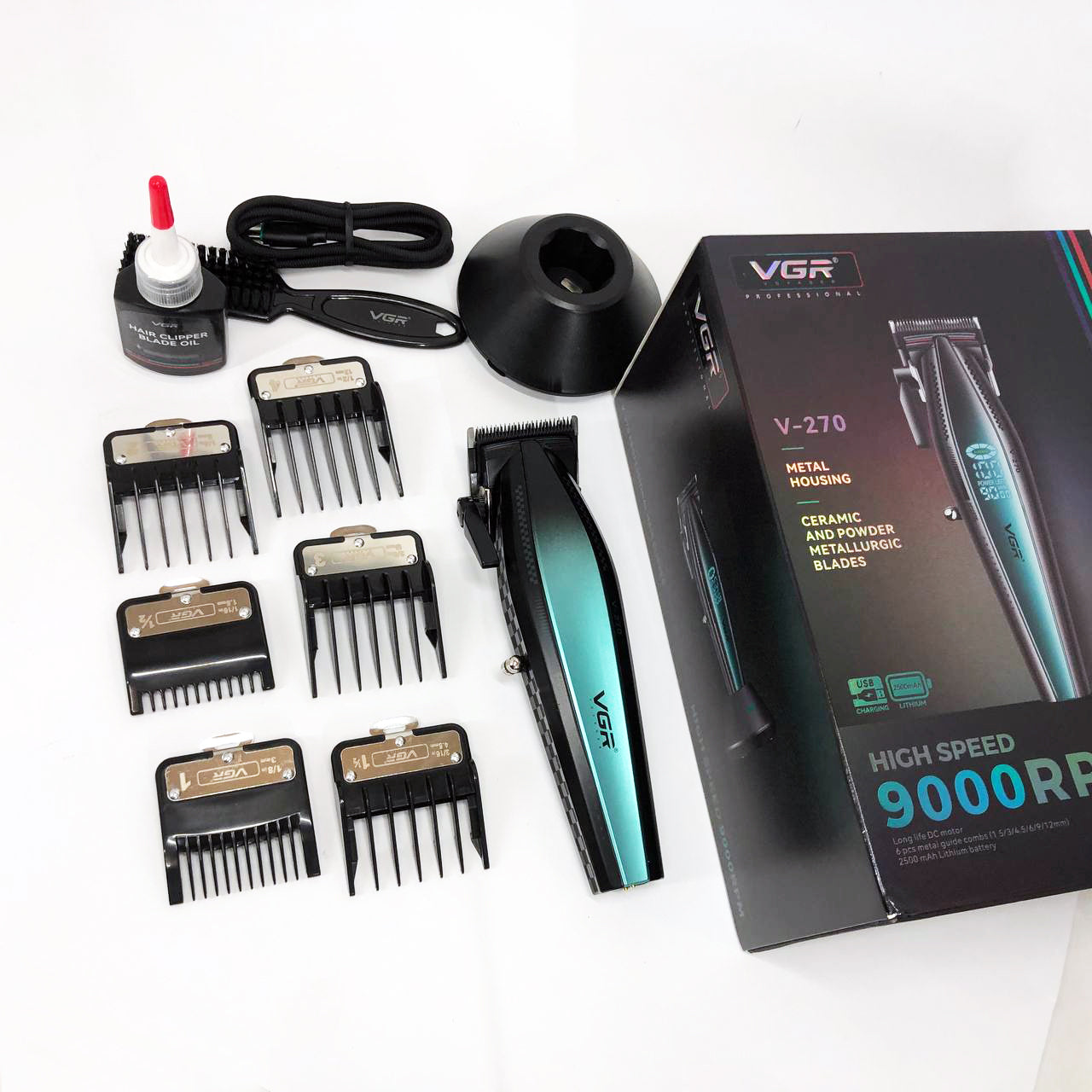 Аккумуляторная машинка для стрижки VGR V-270